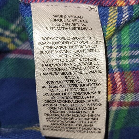 Ralph Lauren Performance Flannel plaid Polo Long Sleeve Button Down Shirt 3XLT - Picture 6 of 6